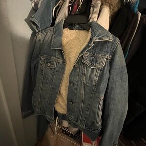 GAP Blue Jean Jacket with Cream Lining